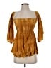 Blue Life Gold 3/4 Sleeve Blouse Size S - photo 1