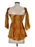 Blue Life Gold 3/4 Sleeve Blouse Size S - photo 2
