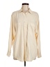 The Limited Solid Ivory Long Sleeve Button-Down Shirt Size M - photo 1