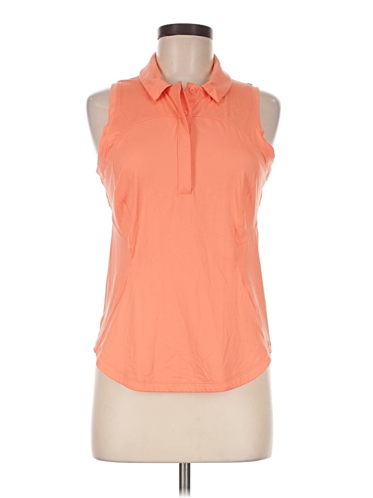 Pre-owned Lululemon Athletica Sleeveless T-shirt In Orange
