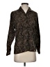 Anna 100% Polyester Paisley Black Long Sleeve Blouse Size S - photo 1