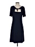 Westport Solid Blue Casual Dress Size S - photo 2
