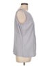 Talbots 100% Cotton Blue Gray Sleeveless Blouse Size L - photo 4