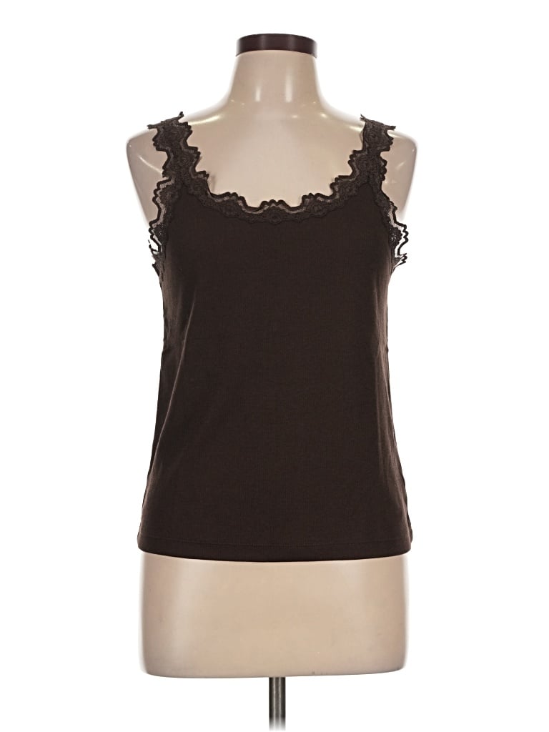 Pre-owned Haven Well Within Sleeveless Top Brown Sweetheart Neckline Tops