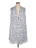 CAbi 100% Polyester Print Blue Casual Dress Size XL - photo 1