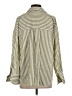 Zara Stripes Green 3/4 Sleeve Blouse Size S - photo 2