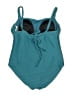Kona Sol Solid Teal One Piece Swimsuit Size L - photo 2