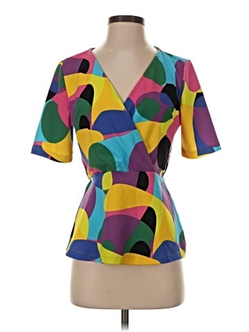 New York & Company Short Sleeve Blouse (view 1)
