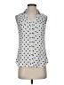 Express Polka Dots Silver Sleeveless Button-Down Shirt Size XS - photo 1