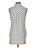 Express Polka Dots Silver Sleeveless Button-Down Shirt Size XS - photo 2