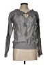Isabella Rodriguez 100% Polyester Floral Solid Metallic Gray Long Sleeve Blouse Size L - photo 1