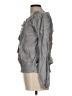 Isabella Rodriguez 100% Polyester Floral Solid Metallic Gray Long Sleeve Blouse Size L - photo 5