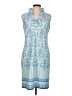 Ronni Nicole Paisley Blue Casual Dress Size L - photo 1