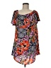 Emerald Sundae Print Orange Casual Dress Size M - photo 1