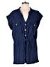 Blue Blush 100% Cotton Solid Blue Romper Size L - photo 1