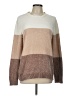 Karen Scott 100% Polyester Color Block Tan Pullover Sweater Size L - photo 1