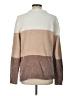 Karen Scott 100% Polyester Color Block Tan Pullover Sweater Size L - photo 2