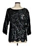 Unbranded 100% Silk Black 3/4 Sleeve Silk Top One size - photo 1