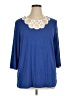 Creation L Blue 3/4 Sleeve Top Size 16 - photo 1