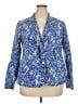 Talbots 100% Cotton Print Blue Blazer Size 18W - photo 1