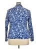Talbots 100% Cotton Print Blue Blazer Size 18W - photo 2