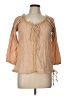 Blue Sky Tan 3/4 Sleeve Blouse Size L - photo 1