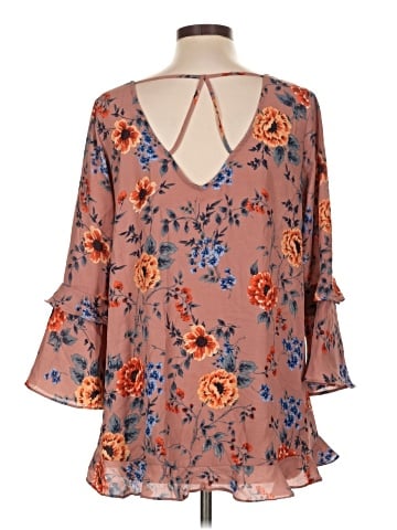 Timing 3/4 Sleeve Blouse (view 2)