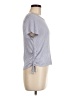 Pink Rose Gray Short Sleeve Top Size M - photo 4