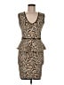 BCBGMAXAZRIA Animal Print Tan Cocktail Dress Size M - photo 1