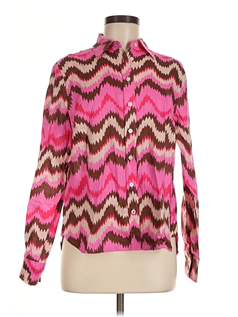 Pre-owned Boden Long Sleeve Blouse In Pink