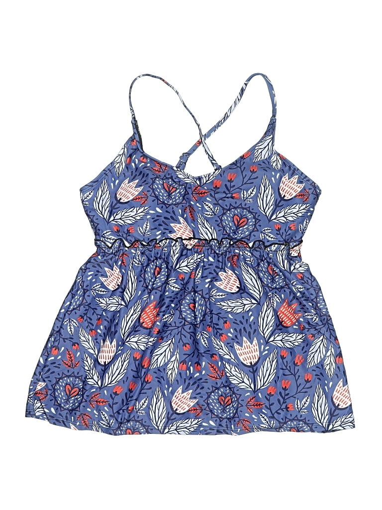 Pre-owned Unbranded Swimsuit Top Blue Paisley Pattern Swimwear