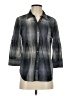 Joie 100% Cotton Plaid Gray 3/4 Sleeve Button-Down Shirt Size S - photo 1