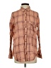 Free People Plaid Brown Long Sleeve Button-Down Shirt Size XS - photo 1