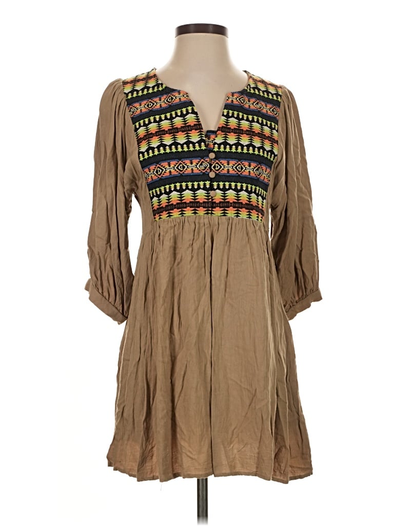 Pre-owned Umgee Casual Dress In Tan