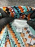 Allison Brittney Chevron-herringbone Blue Casual Skirt Size S - photo 4