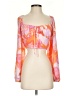 Endless Blu 100% Polyester Orange Long Sleeve Blouse Size S - photo 1