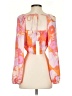 Endless Blu 100% Polyester Orange Long Sleeve Blouse Size S - photo 2