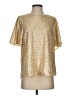 Duffield Lane Metallic Gold Short Sleeve Blouse Size S - photo 1