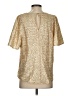 Duffield Lane Metallic Gold Short Sleeve Blouse Size S - photo 2