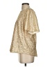 Duffield Lane Metallic Gold Short Sleeve Blouse Size S - photo 5
