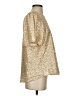 Duffield Lane Metallic Gold Short Sleeve Blouse Size S - photo 4