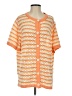 Sabo 100% Cotton Orange Short Sleeve Blouse Size S - photo 1