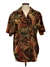 Le Caviar 100% Polyester Animal Print Brown Short Sleeve Blouse Size S - photo 1