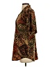 Le Caviar 100% Polyester Animal Print Brown Short Sleeve Blouse Size S - photo 5