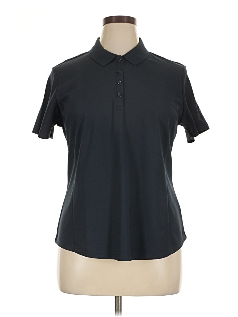 Pre-owned Greg Norman Short Sleeve Polo Shirt In Black