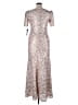 Xscape Silver Cocktail Dress Size 14 - photo 2