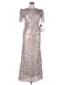 Xscape Silver Cocktail Dress Size 14 - photo 1