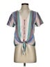Madewell Stripes Teal Short Sleeve Blouse Size XXS - photo 1