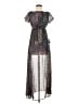 Lulus 100% Polyester Floral Black Silver Cocktail Dress Size S - photo 1