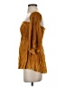 Blue Life 100% Rayon Gold Orange 3/4 Sleeve Blouse Size 0 - photo 5